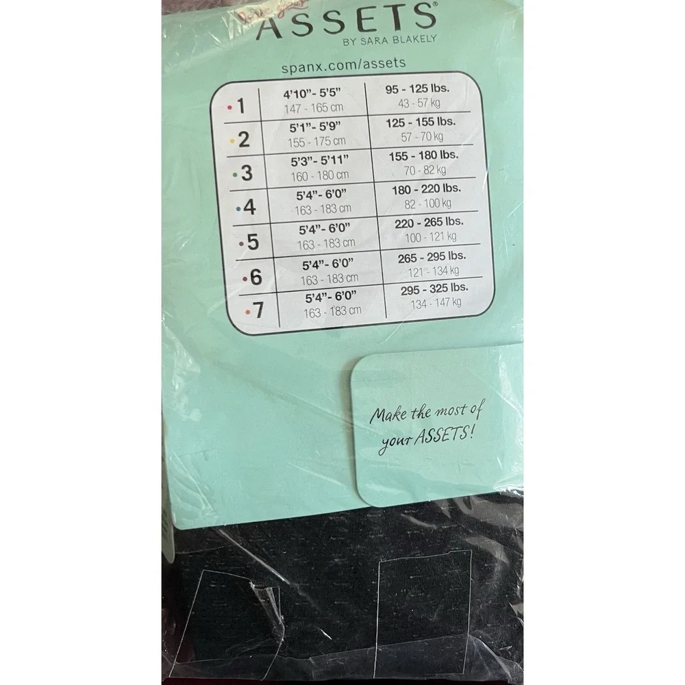 Lot Of 2 Spanx Assets Shaping Tights‎ Textured Wish Bone Black Sz 2 Sara Blakely